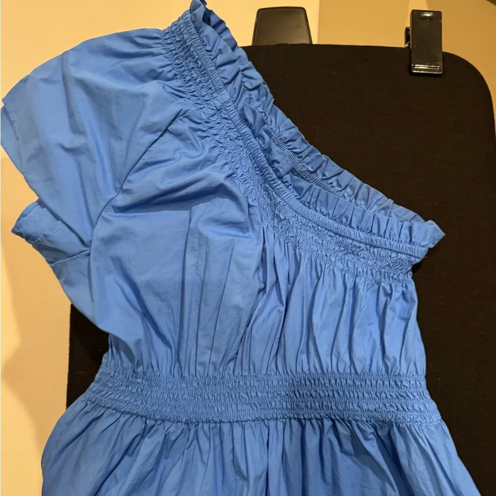J. Crew Light Blue Ruffled Garment - Picture 4 of 4